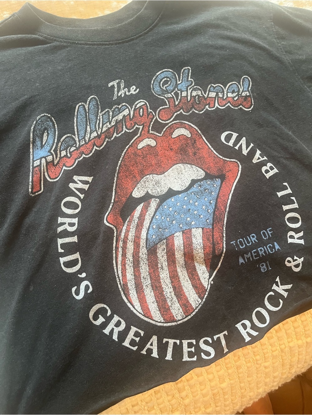 Rolling Stones Cropped Graphic Tee